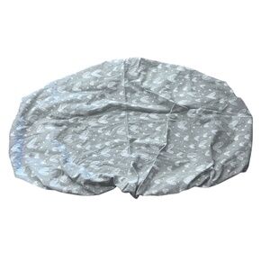 Biloban Infant Gray and White Heart Compatible With Snoo Fitted Crib Sheet OS